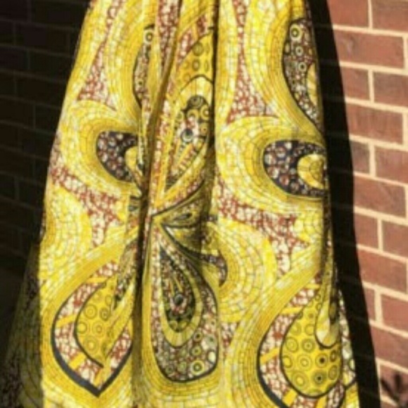 Women African print long sleeve maxi dress - Picture 2 of 3